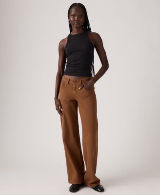 Women's Super-Low Double-Button Relaxed-Fit Denim Jean