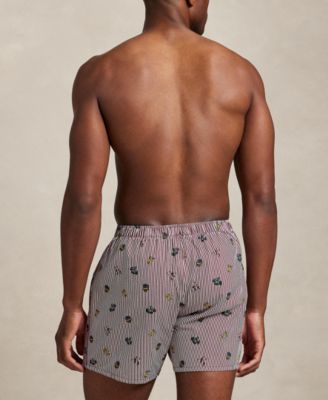 Men's Printed Elastic Waist Boxers