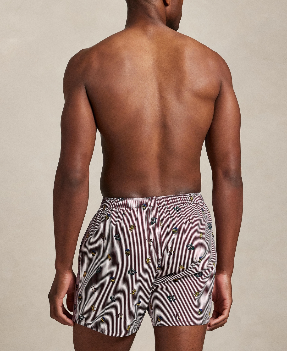 Polo Ralph Lauren Men's Printed Elastic Waist Boxers In Gray
