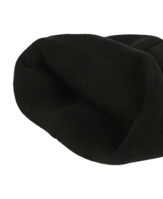 Men's Shadow Embroidery Acrylic Knit Standard Cuff Beanie