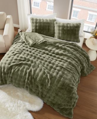 Bubble Faux Fur 3-Pc. Comforter Set, Full/Queen