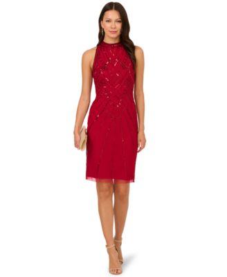 Adrianna Papell - Women's Beaded Sleeveless Dress