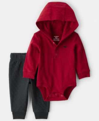 Carter's - Baby Boys 2-Piece Hooded Bodysuit and Pants Set