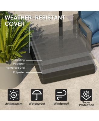 176 lbs Offset Cantilever Umbrella Base Weight Set with Cover