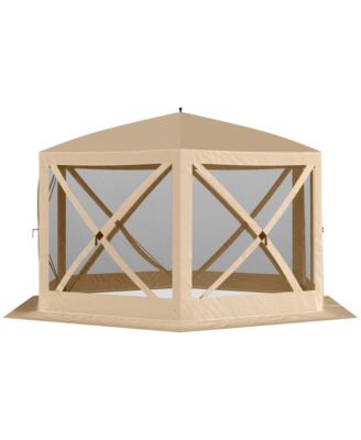 Hexagon Pop Up Party Tent Gazebo w/ Netting, 12' x 12',