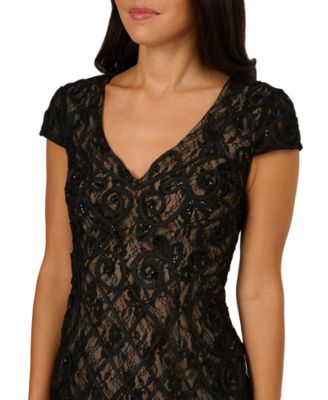 Women's Beaded V-Neck Dress