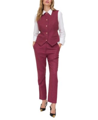 Women's Pandora Tapered Herringbone Print Trouser