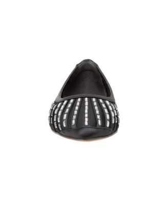 NOELLE Women's Pointed Toe Beaded Mesh Flat