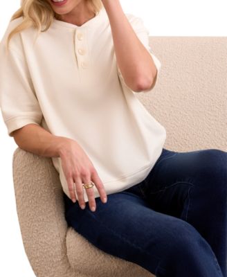 Women's Soft Touch French Terry Henley Top