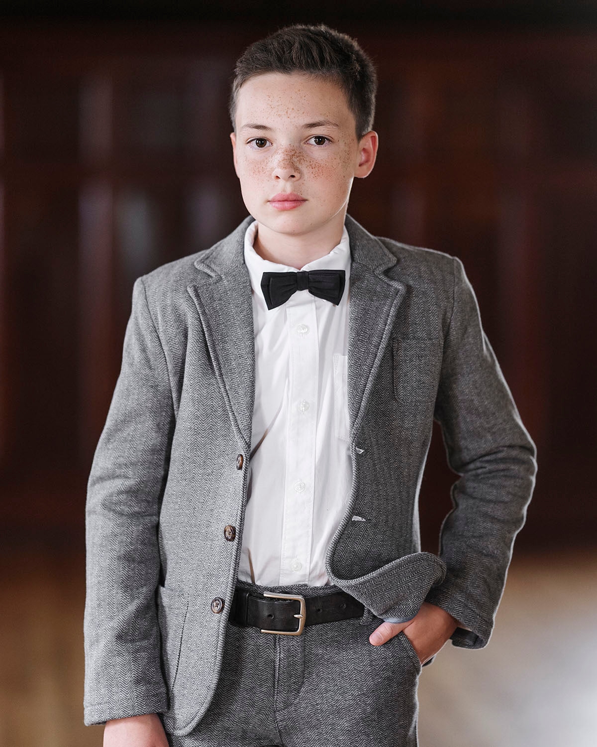 Hope & Henry Toddler Boys' Fleece Suit Blazer Made with Organic Cotton