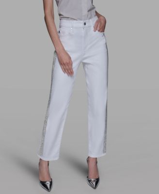 KARL LAGERFELD PARIS - Women's Stripe Detail Jeans