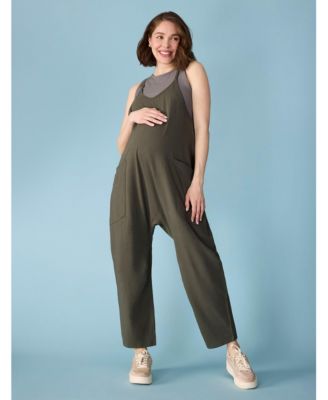 Women's Sleeveless Relaxed Fit Maternity Jumpsuit