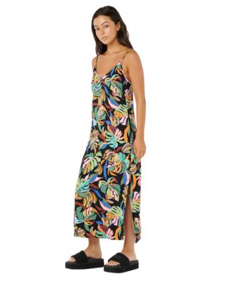 Women's Sunset Luau Printed Midi Dress