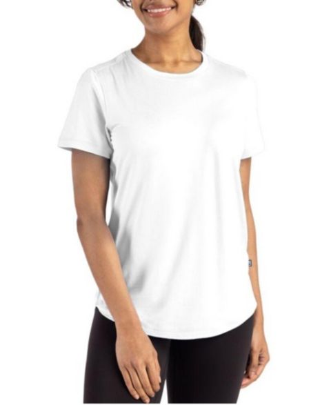 Женская футболка Cutter & Buck Coastline Epic Comfort Recycled Short Sleeve, цвет: Белый