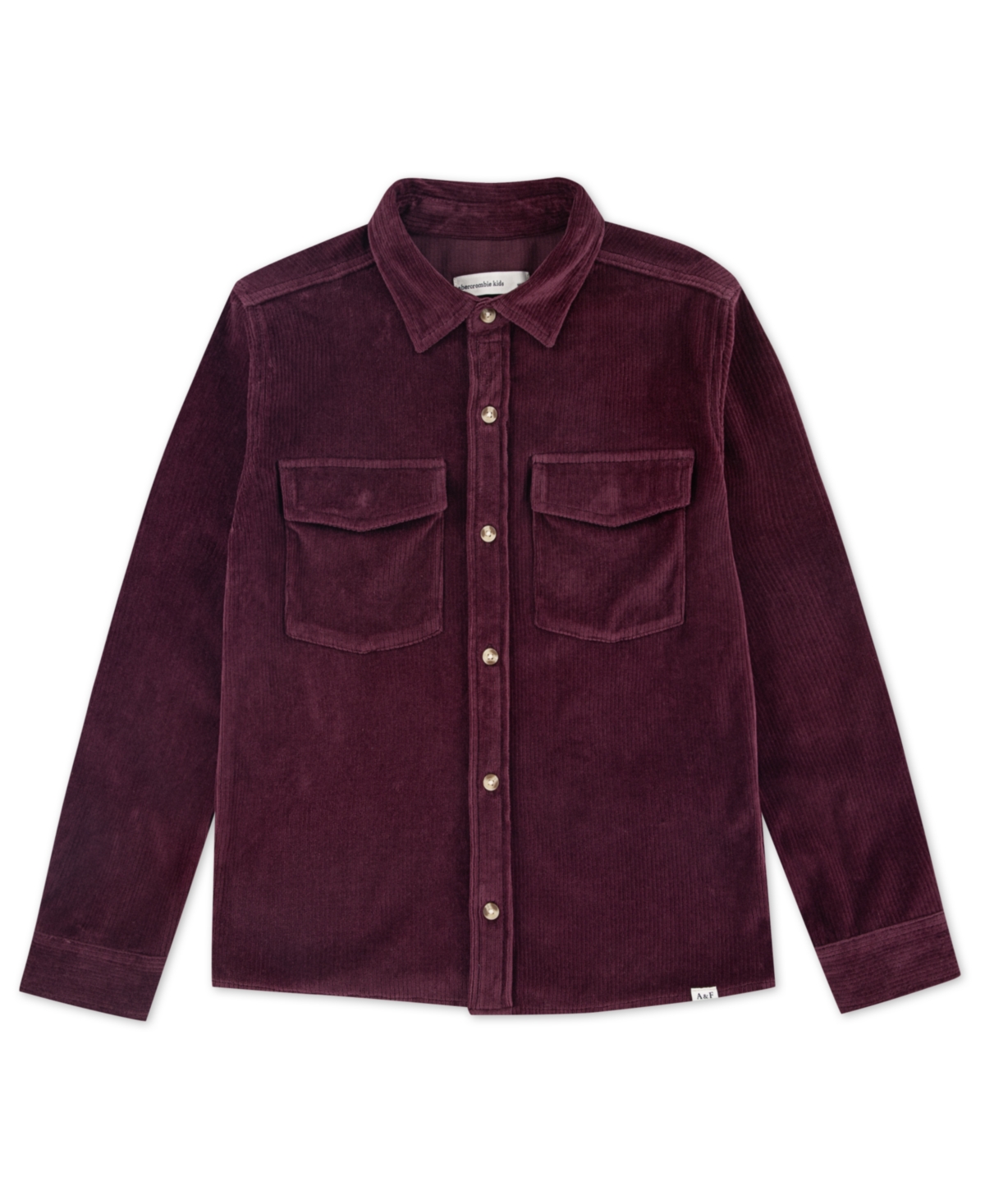 Abercrombie Boys 5-18 Fine Wale Cord Button Down Shirt In Purple