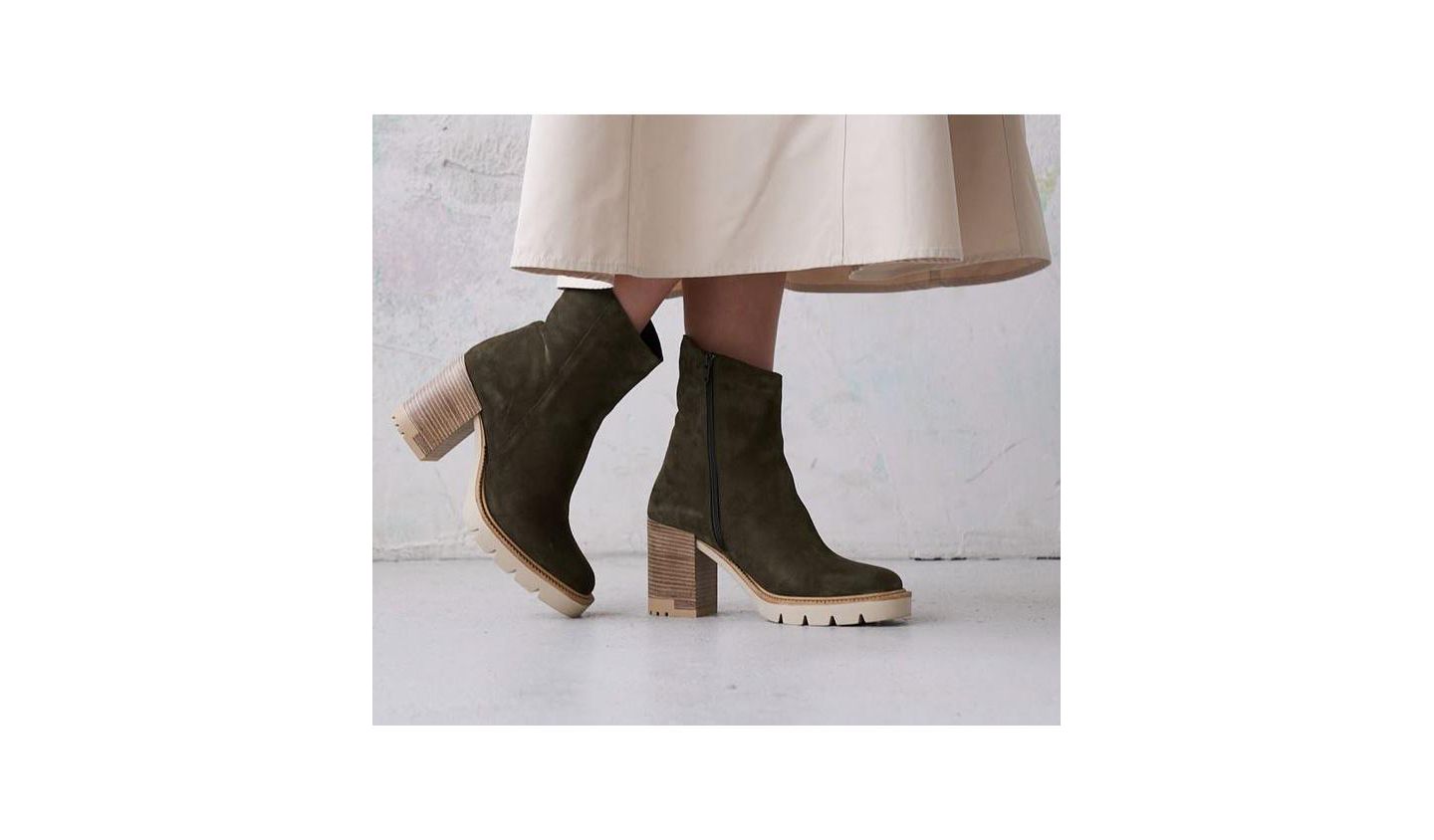 Женские ботинки Bueno Elliott Boot, цвет: Армейский зелёный нубуковый — фото 7