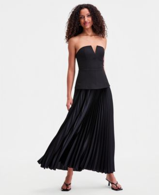 Sam Edelman - Women's Novalee Mixed-Media Strapless Dress