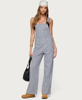 Women's Tamsin Striped Denim Overalls
