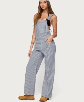 Women's Tamsin Striped Denim Overalls