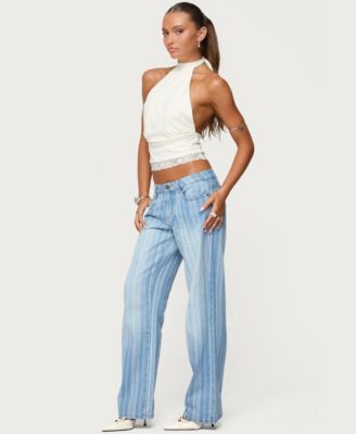 Women's Tera Striped Low Rise Jeans