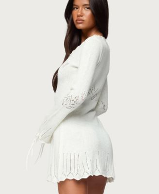 Women's Shaia Pointelle Knit Mini Dress