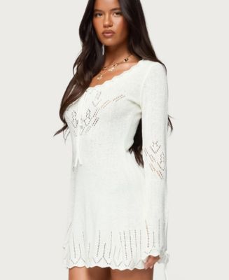 knee length dresses for ladies Pointelle Tank Mini Dress