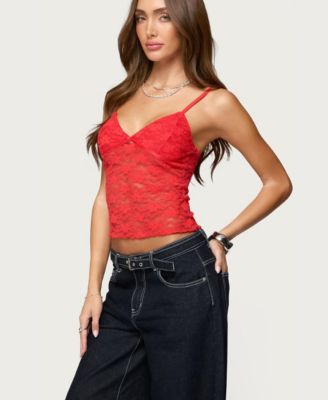 Women's Eira Sheer Lace Tank Top