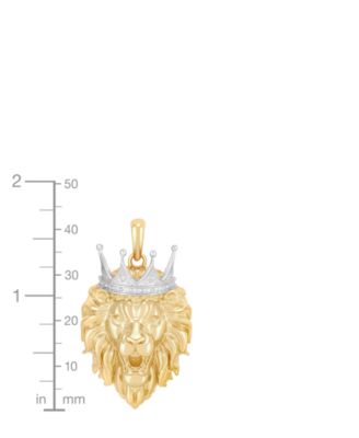 Lion Head Pendant in 10k Yellow Gold