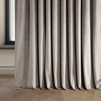 Extra Wide Signature Plush Velvet Hotel Blackout Curtain