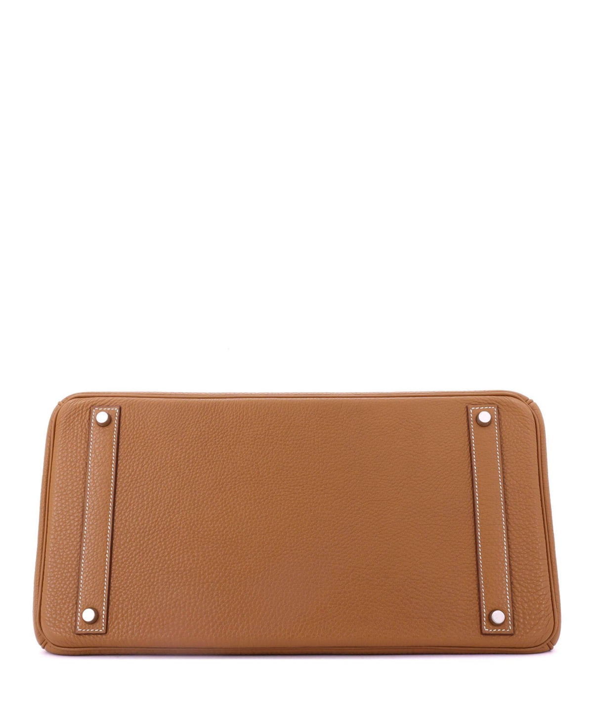 Pre-Owned Hermes Birkin 40 Handbag Brown Togo with Palladium Hardware