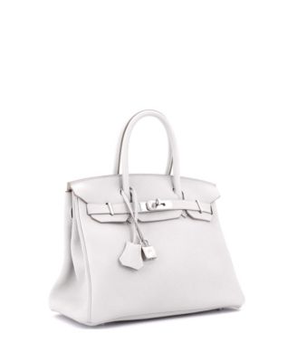 Birkin 30 Handbag Grey Togo with Palladium Hardware
