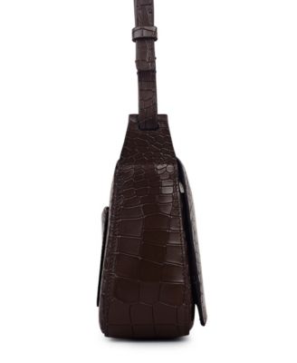 Westwell Lane - Faux Croc Mini Flap Over Crossbody Bag