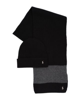Polo Ralph Lauren - Men's 2-Piece Rugby Stripe Hat and Scarf Gift Set