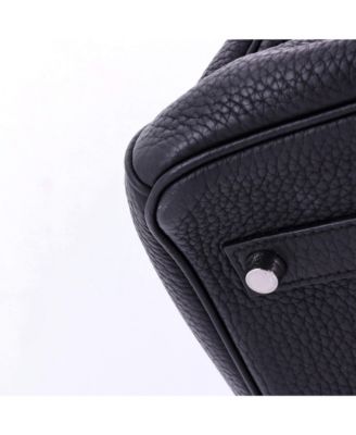 Birkin 35 Handbag Black Clemence with Palladium Hardware