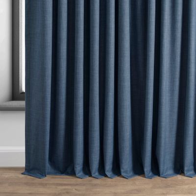 Extra Wide Performance Linen Hotel Blackout Curtain