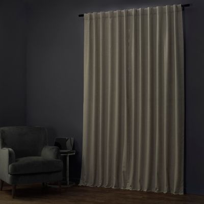 Extra Wide Performance Linen Hotel Blackout Curtain
