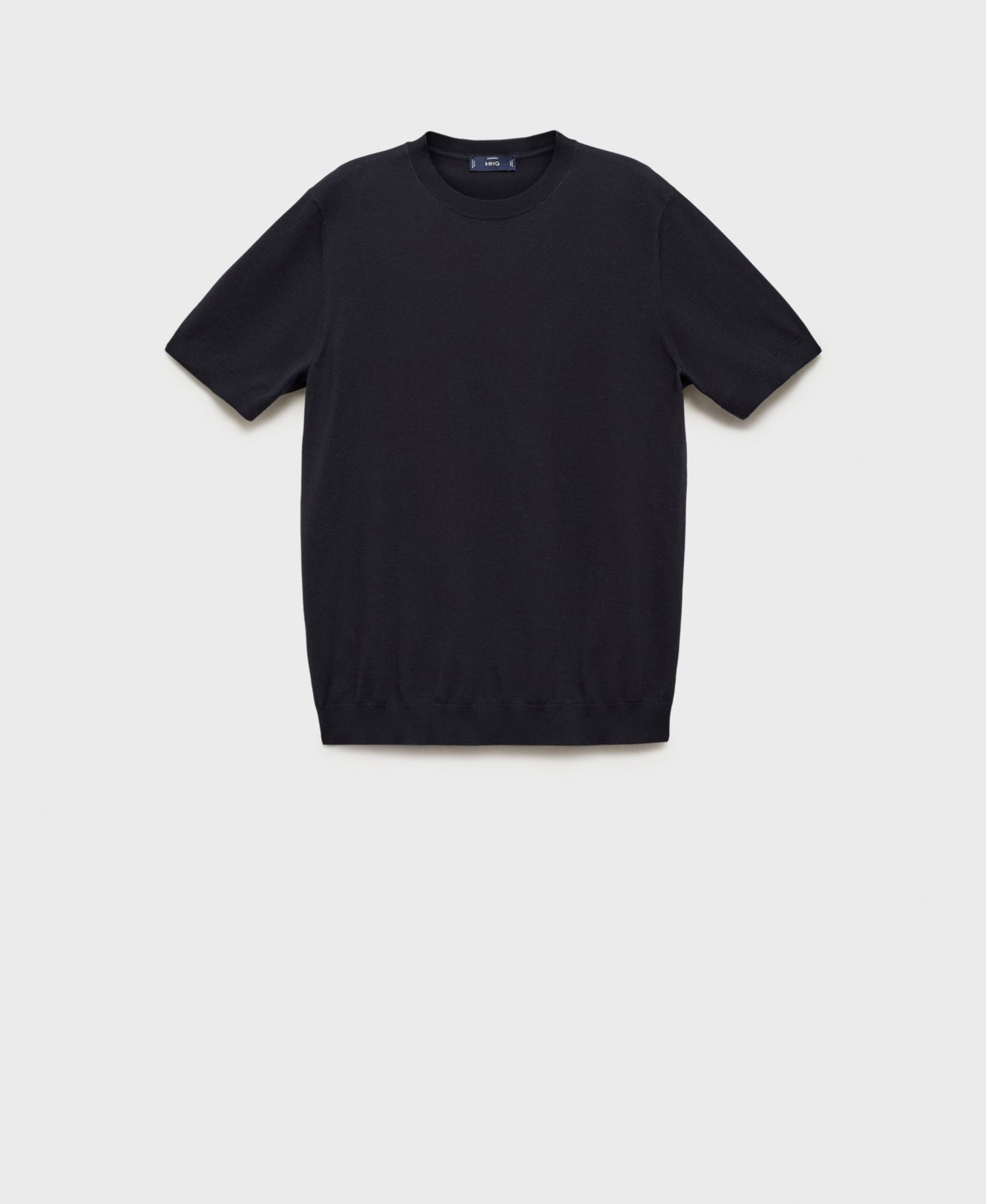 Мужская футболка Mango Cotton Fine-Knit, цвет: Зелёный — фото 12