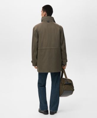 Men's Pockets Water Repellent Cotton Parka