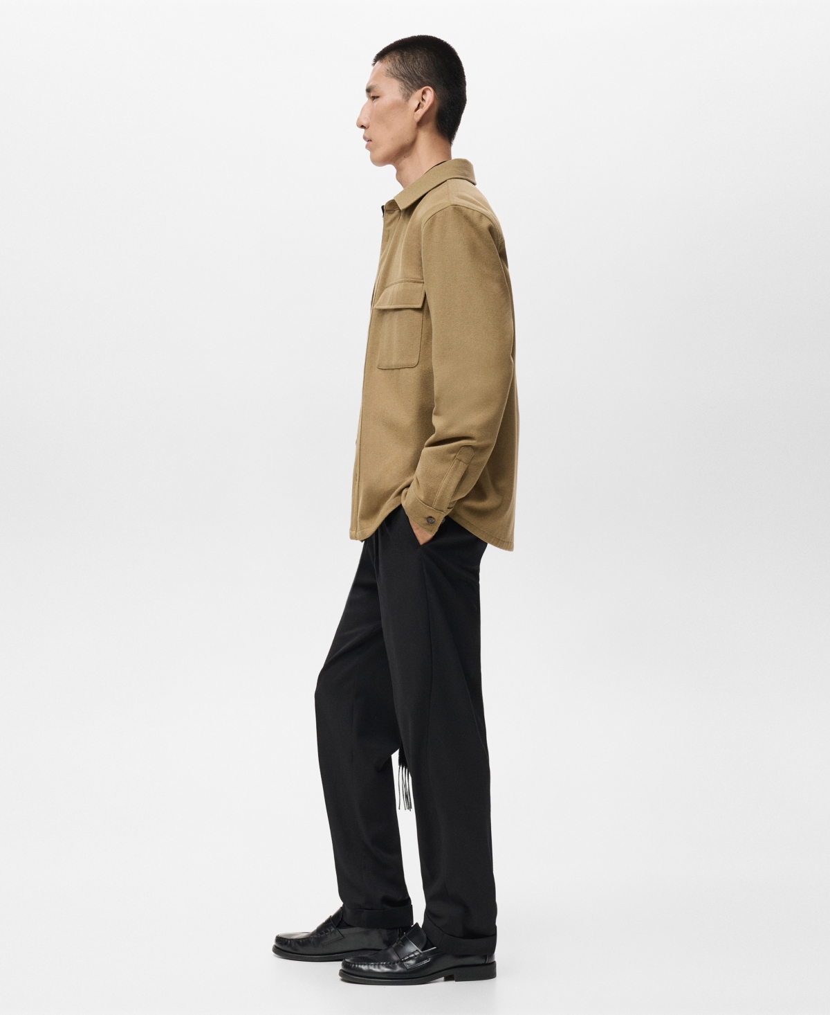Mango Men's Wool Pockets Overshirt