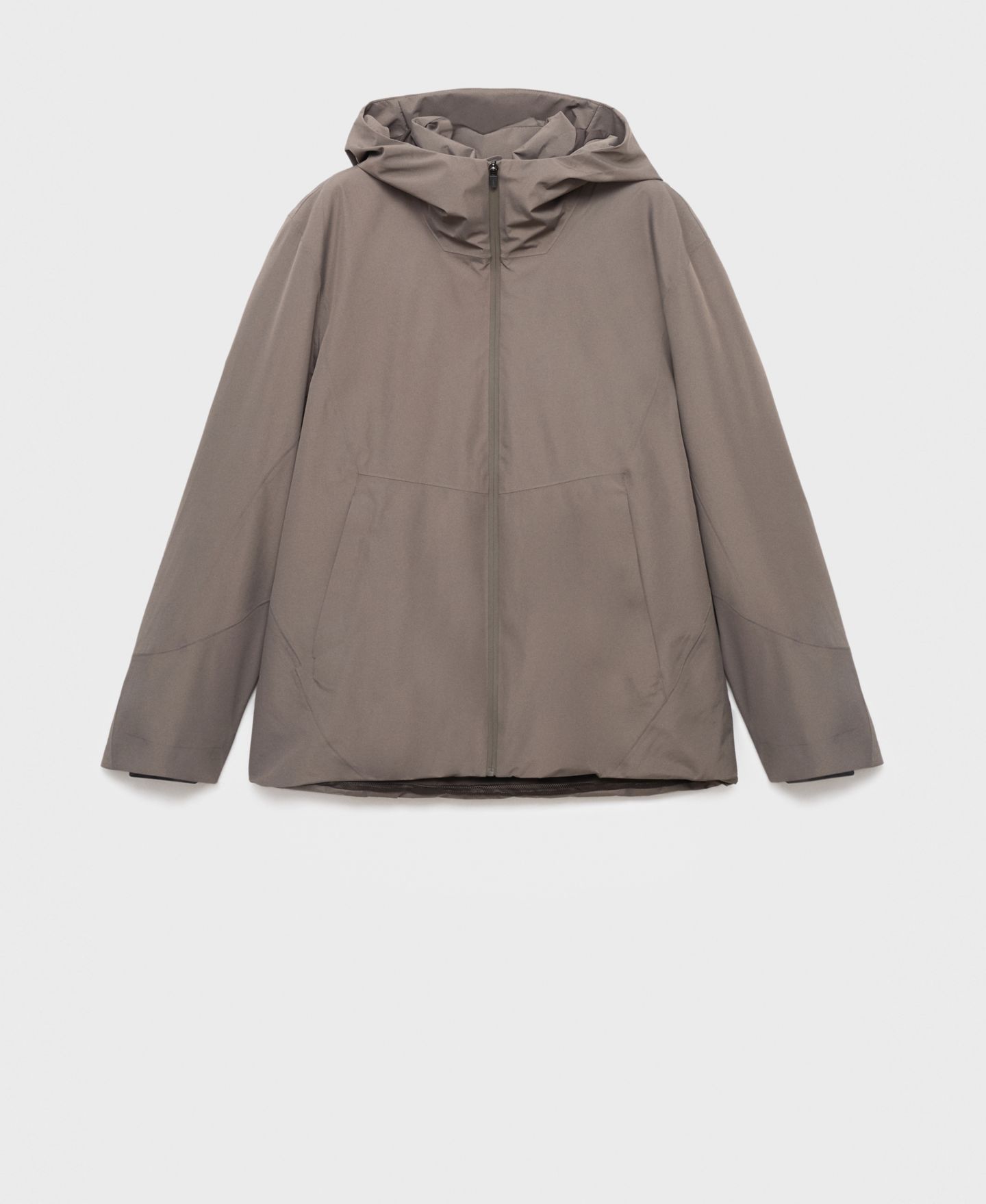 Мужская куртка Mango Water-Repellent Thermolite Hooded, цвет: Средний коричневый — фото 7