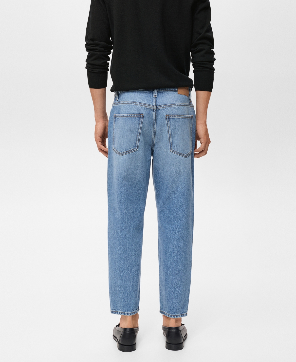 Mango Men's Sammy Cropped Carrot-Fit Jeans