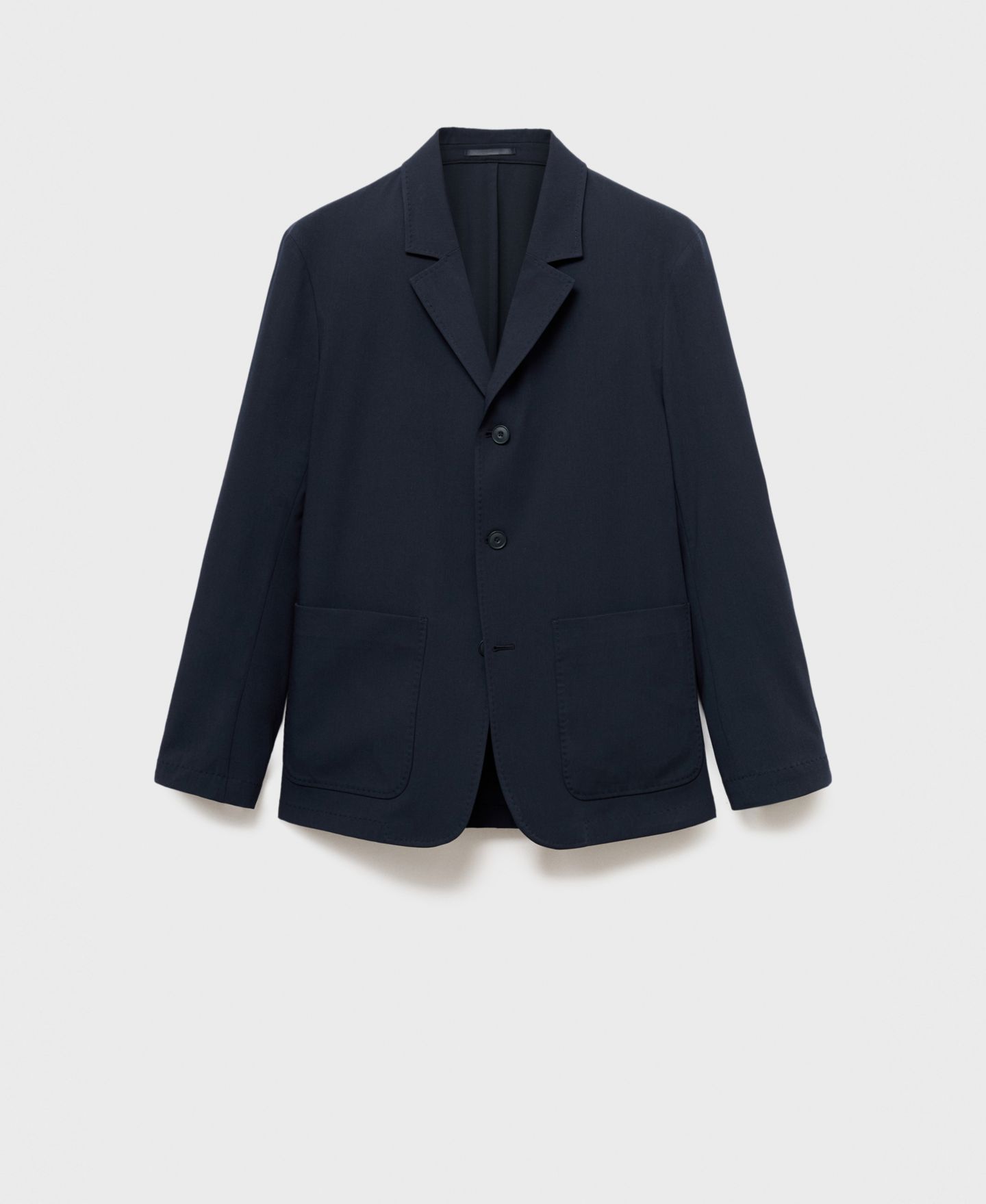 Мужской пиджак MANGO Pockets Slim-Fit Suit, цвет: Тёмно-синий — фото 8