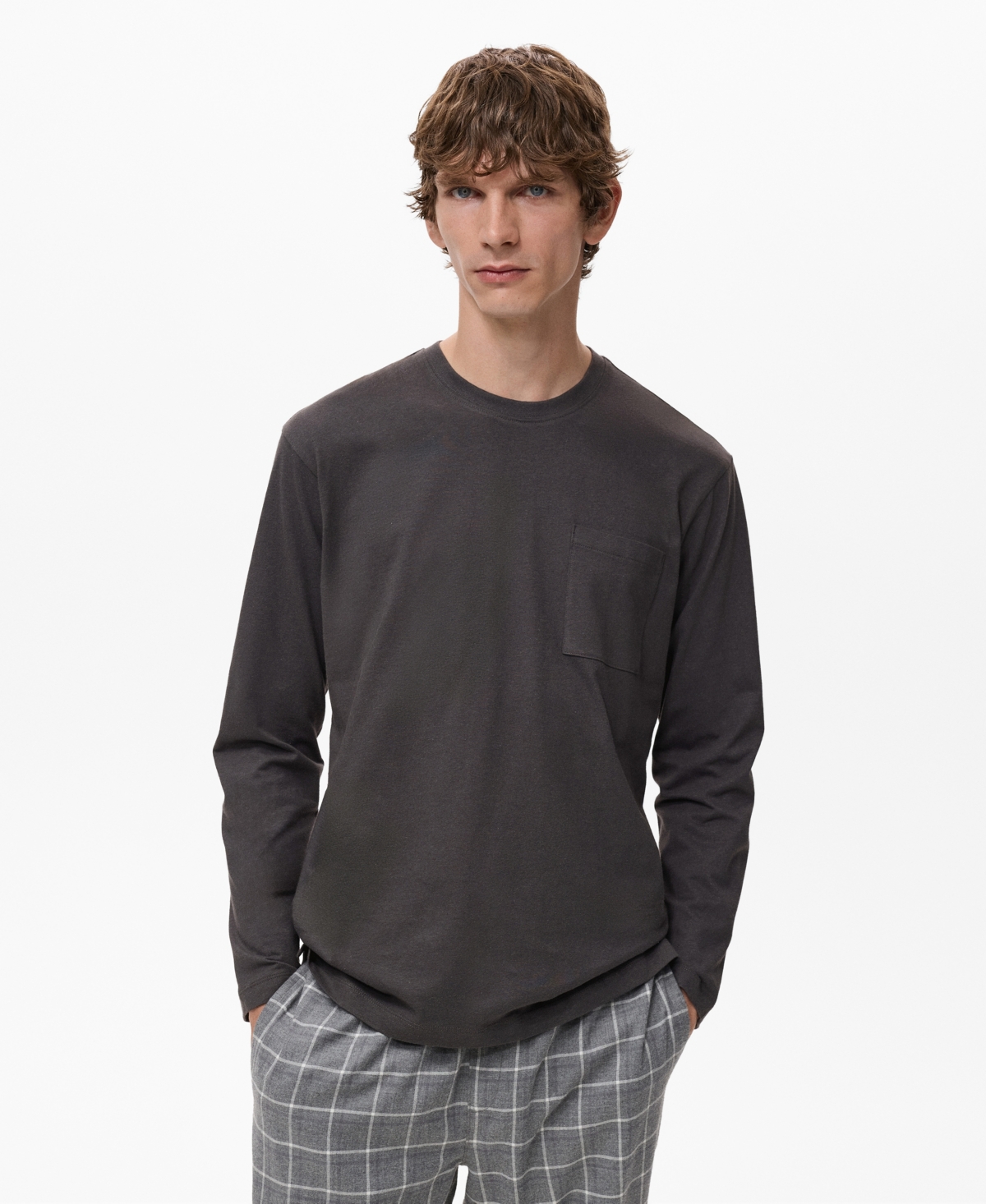 Mango Men's Check Cotton Pajama