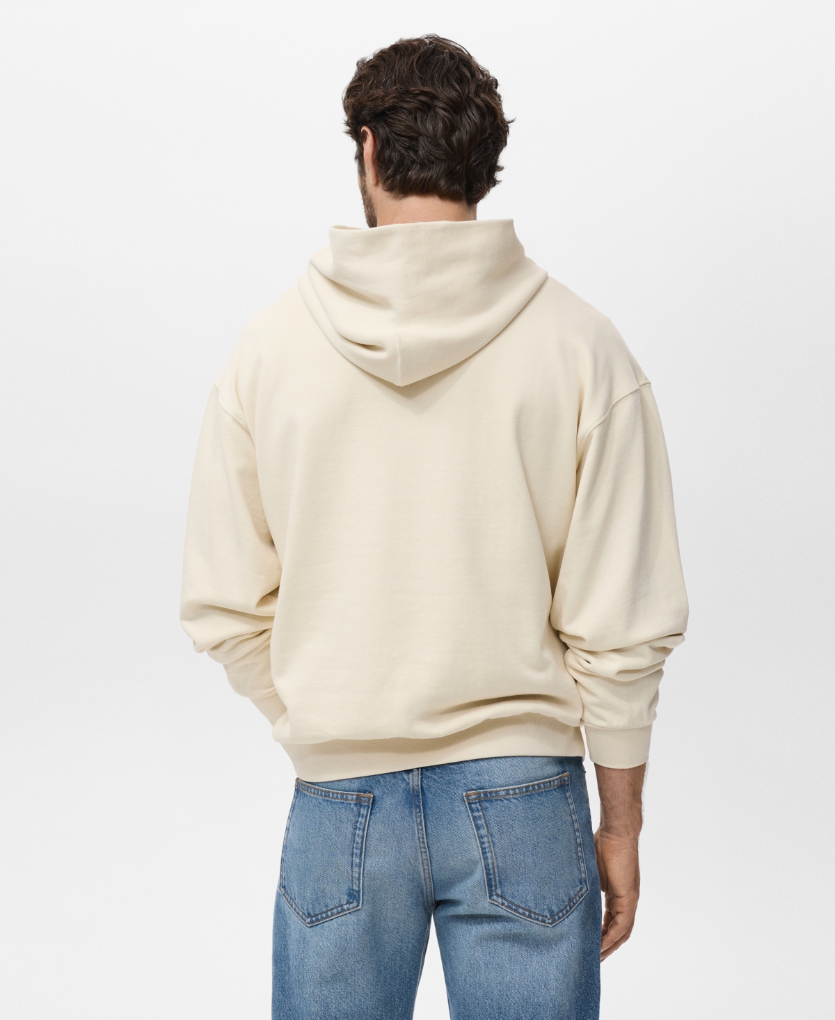 Mango Men's Graphic Hooded Sweatshirt