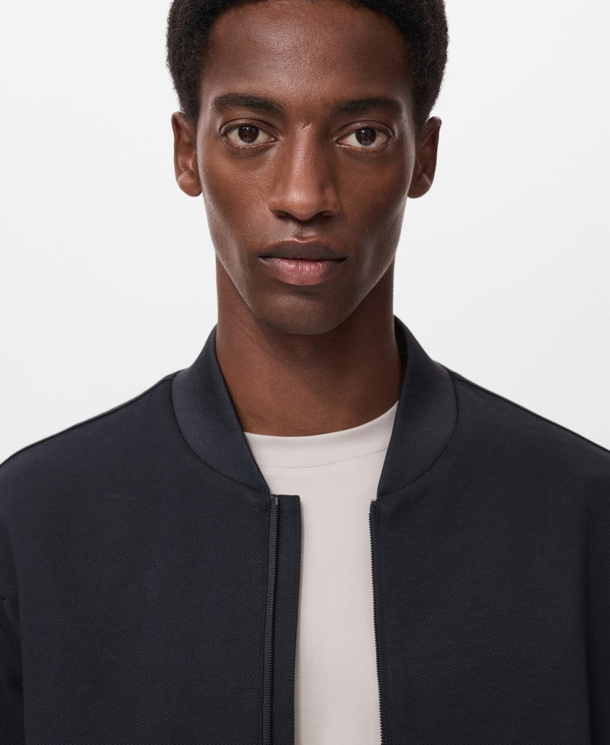 Mango Men's Comfort Stretch Zip-Up Hoodie