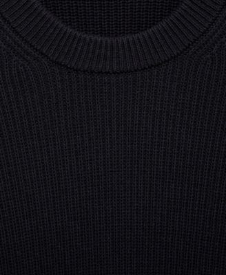 Men's Fine Rib-Knit Cotton Sweater
