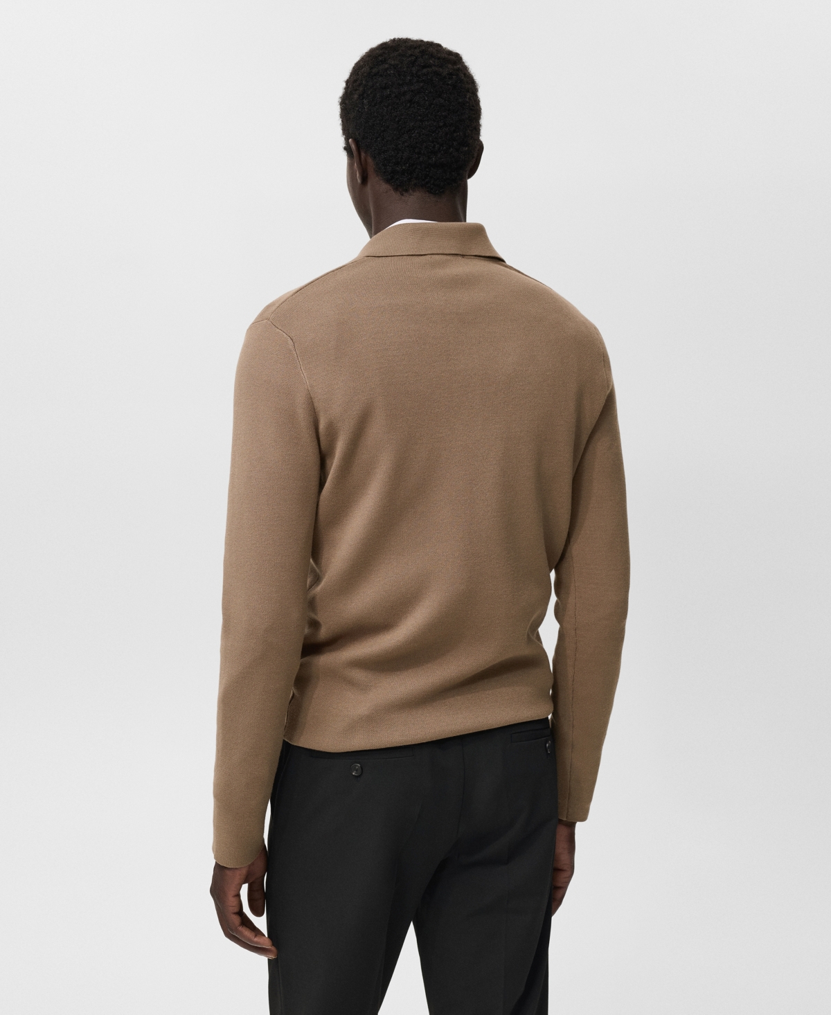 Mango Men's Knitted Polo-Neck Sweater