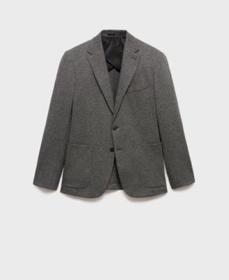 Men's Slim Fit Microstructure Blazer