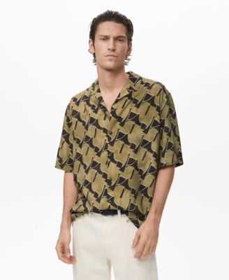 MANGO - Men's Flowy Printed Shirt