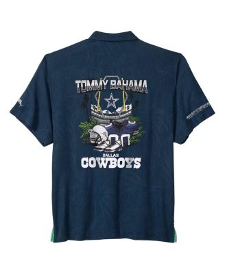 Men's Navy Dallas Cowboys Endzone Paradise COOLMAX Button-Up Shirt